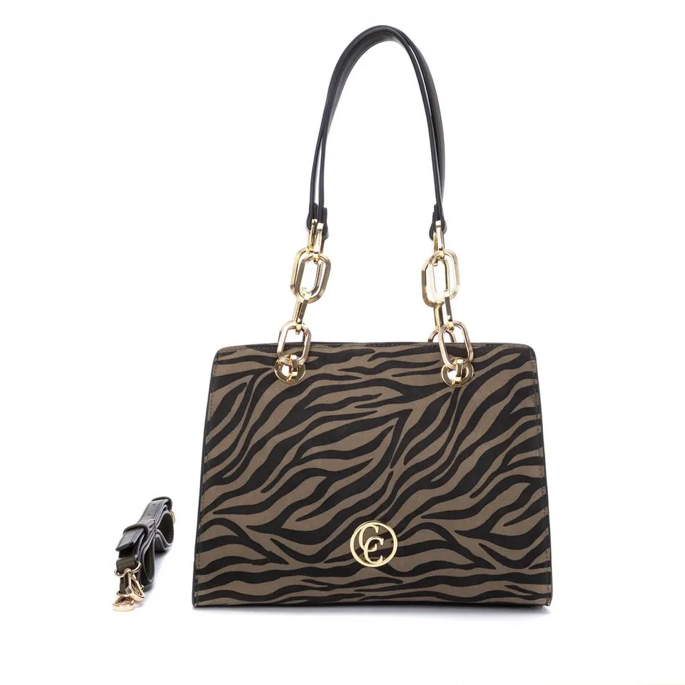 Carmela 18619002 sac cuir kaki épaule