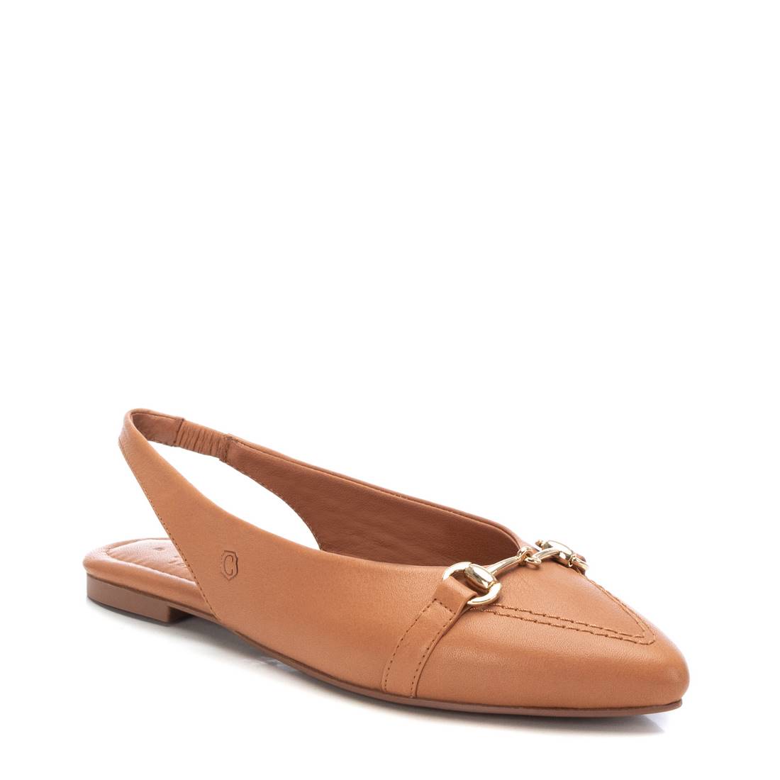 Carmela 16073301 ballerine cuir marron élastique