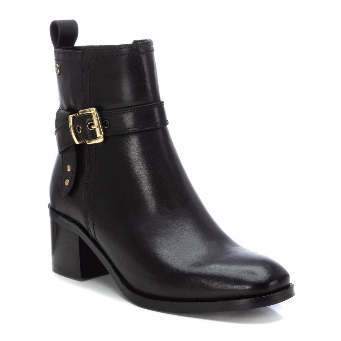 Carmela 16173501 bottine femme noir cuir petit talon