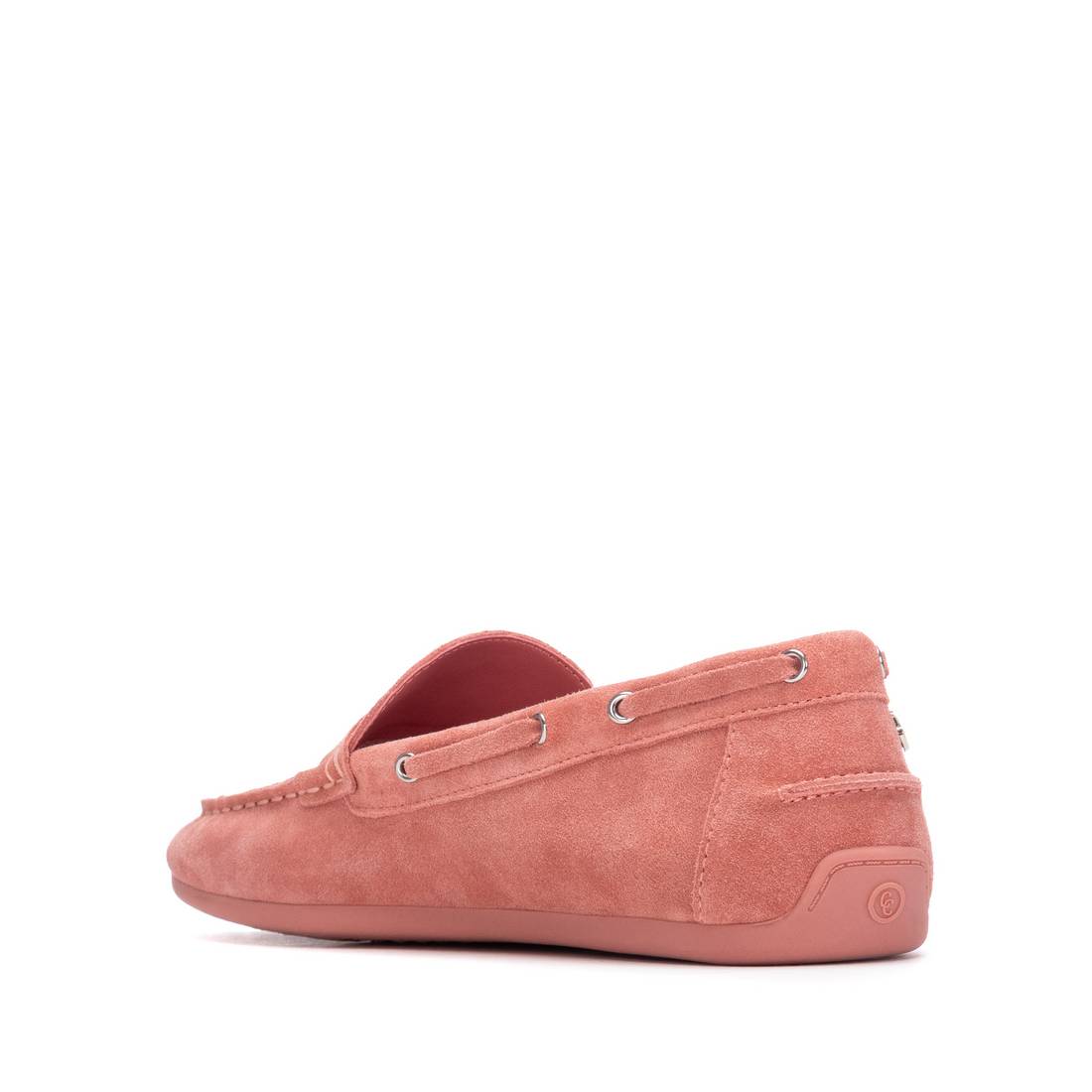 Carmela 16314301 mocassins cuir corail plat