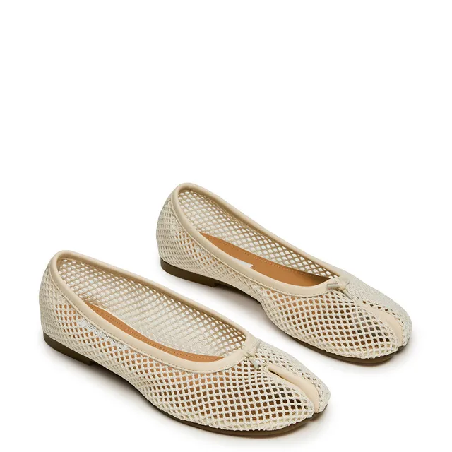 Steve Madden Calico-Mesh ballerines ivoire maille