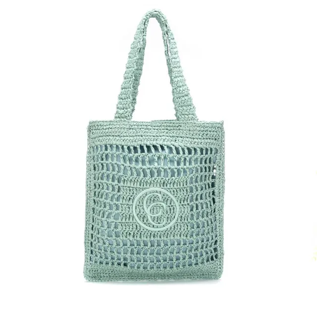 Carmela 18622405 sac turquoise effet raphia été