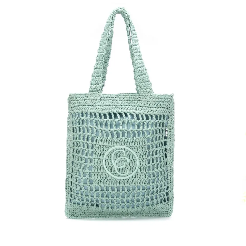 Carmela 18622405 sac turquoise effet raphia été