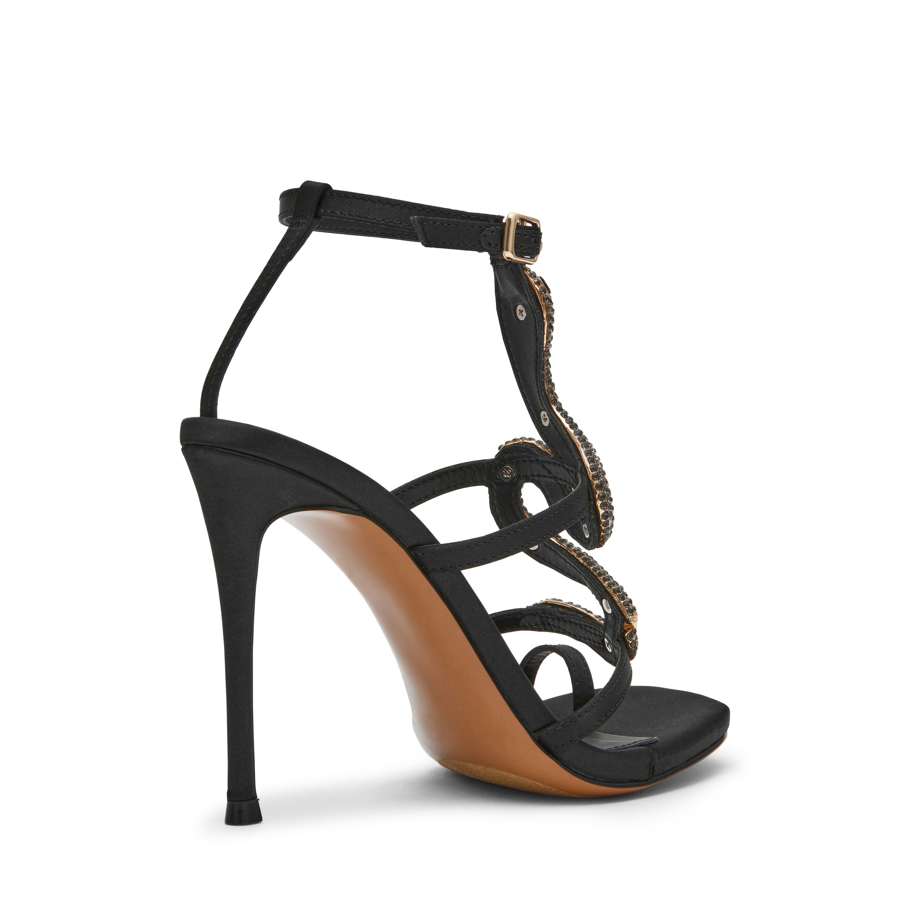 Steve Madden Python sandales noires strass talon 10,5 cm