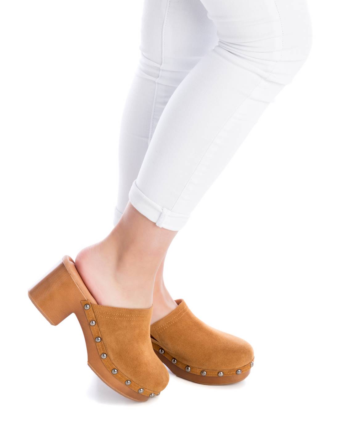 Carmela 16046101 sabot femme marron daim talon 7 cm