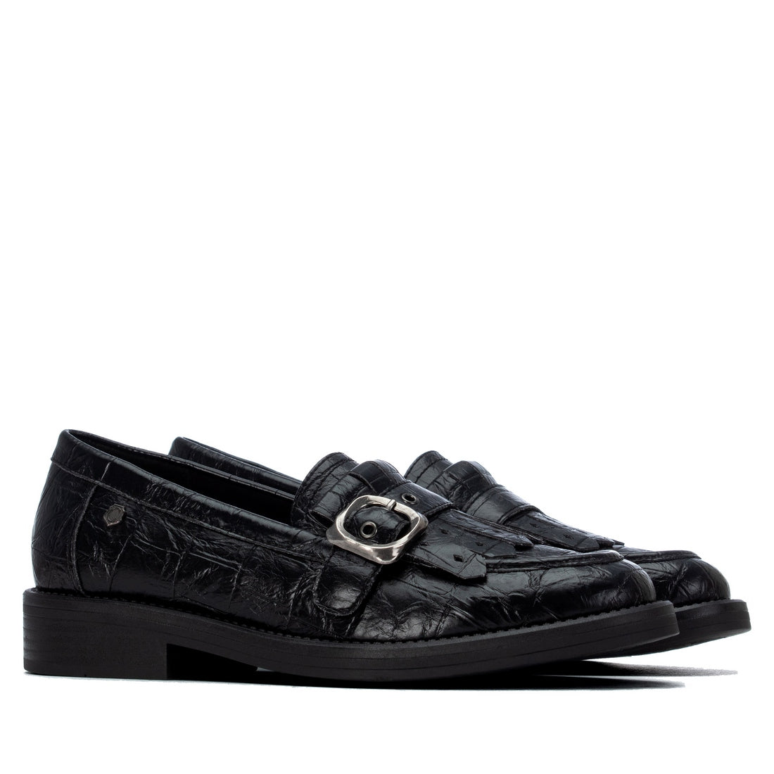 Carmela 16435601 mocassins femme noir plat