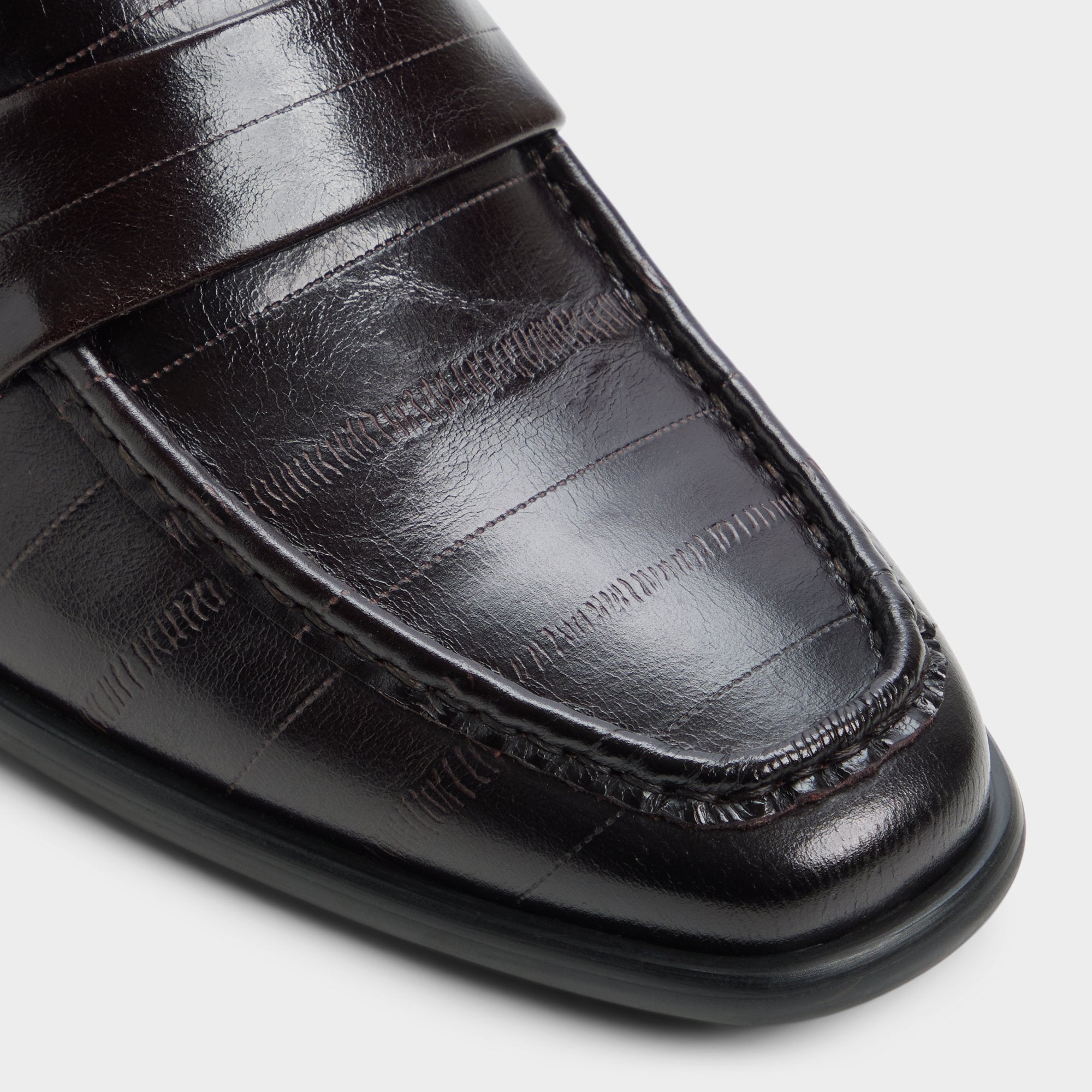 ALDO Emanuele mocassins marron croco