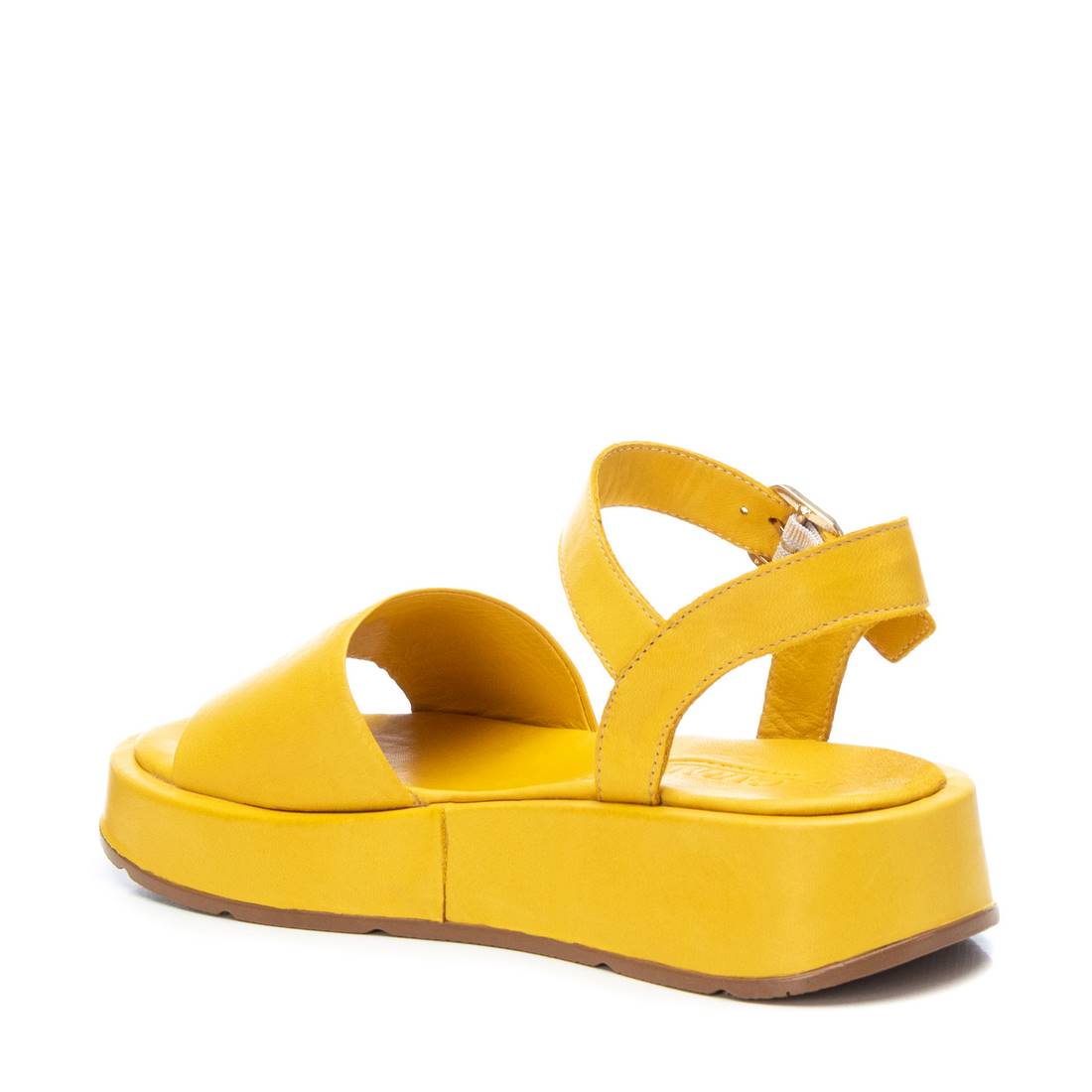 Carmela 16077503 sandales cuir jaune plateforme 4cm