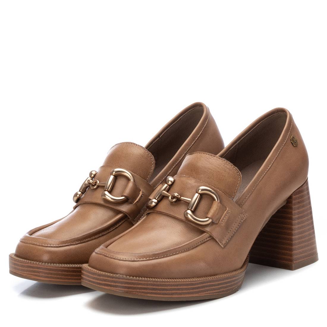 Carmela 16123504 mocassins cuir marron talon 8 cm