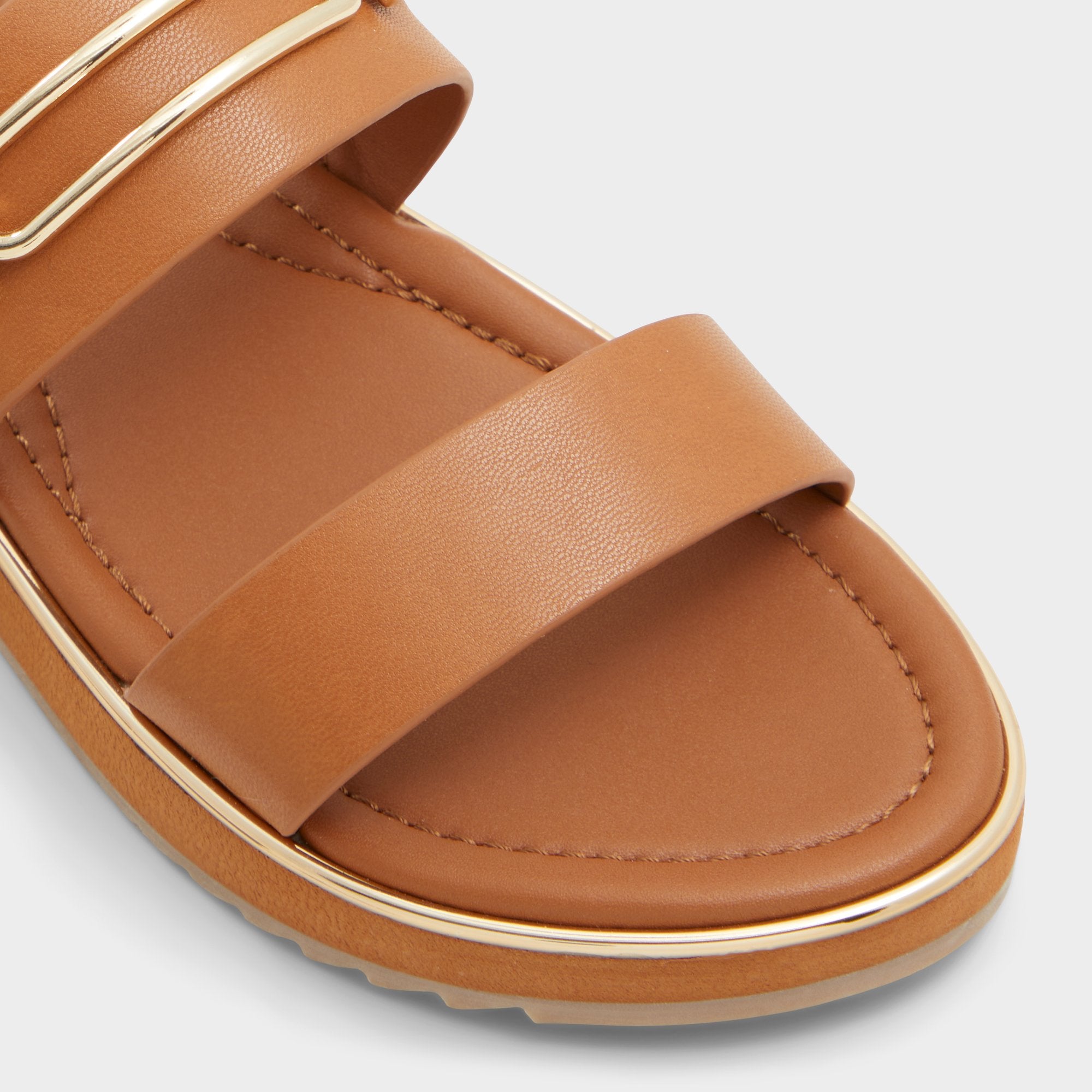 ALDO Lagoon sandales plates marron deux brides