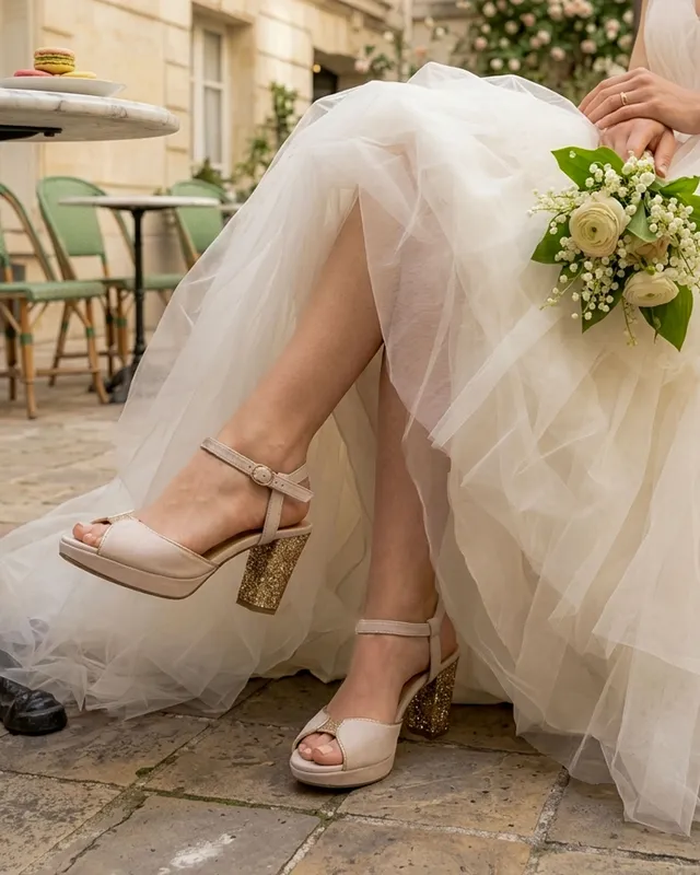 Dessine Moi Un Soulier Charlotte sandale velours blanc glitter 39,5