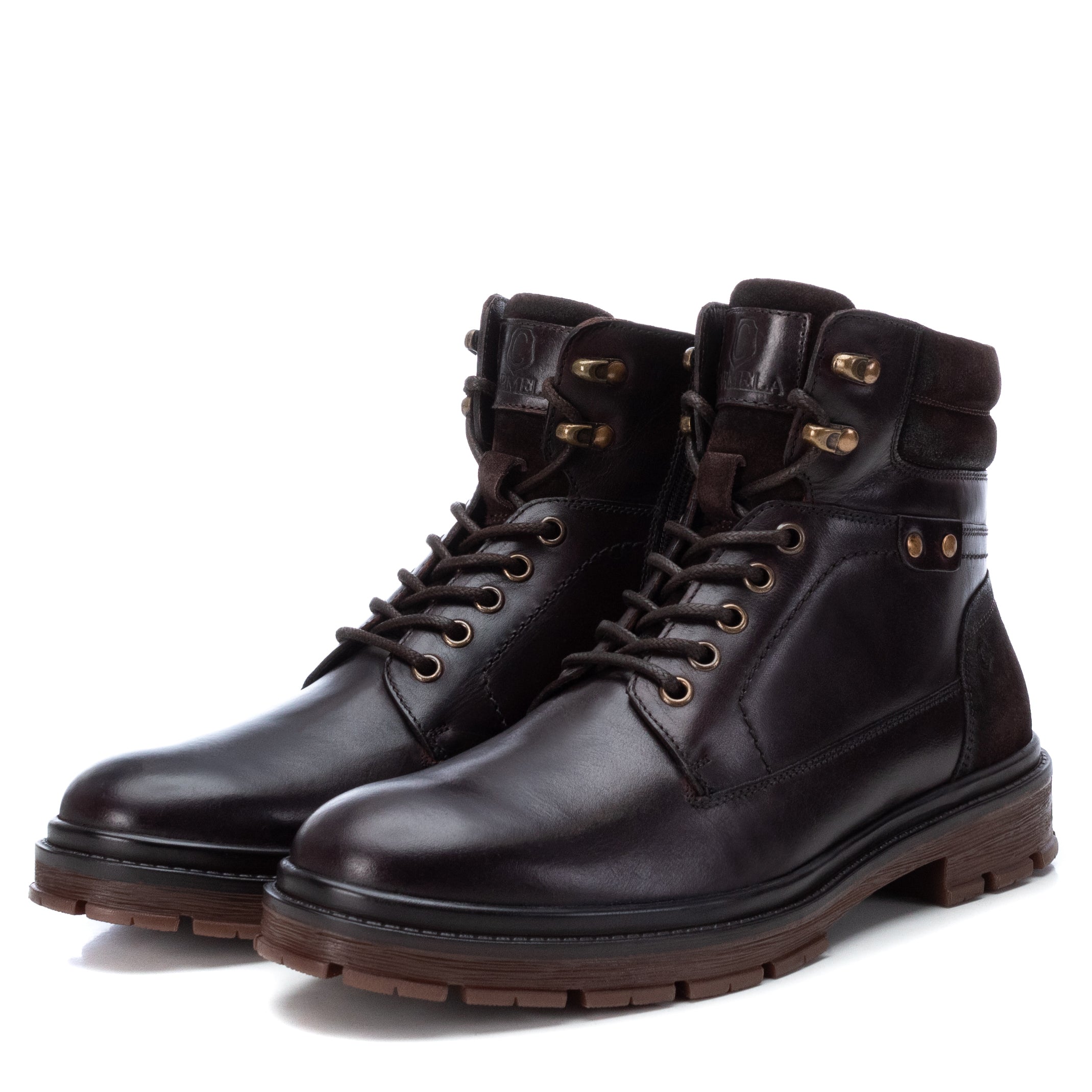 Carmela 16007903 boots homme marron cuir à lacets