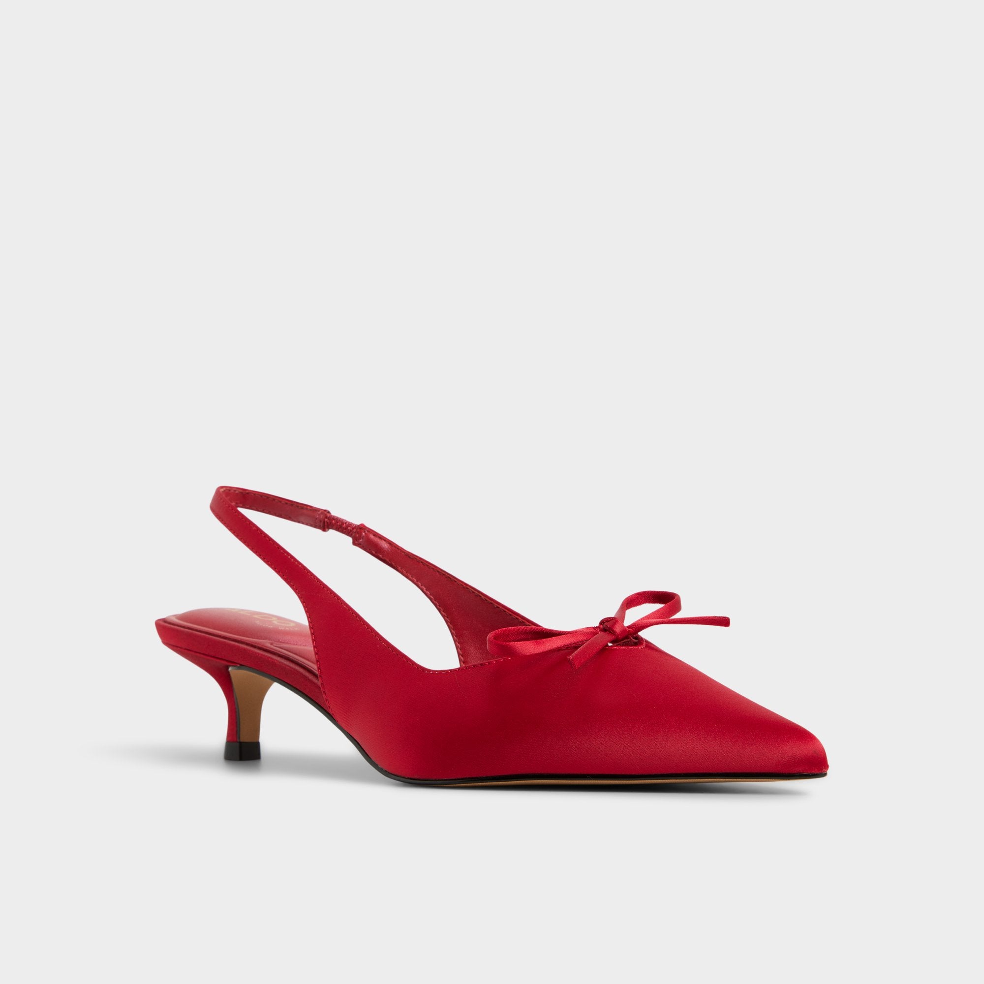 ALDO Azizza escarpins slingback satin rouge