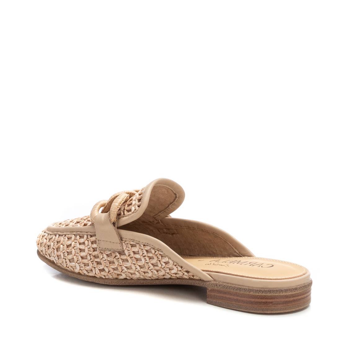 Carmela 16231102 mule sabot beige ajourée sans lacet