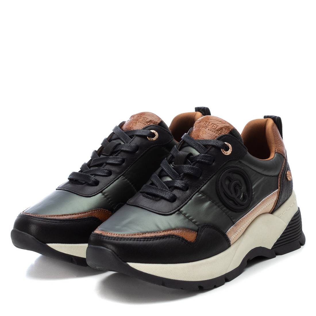 Carmela 16092805 sneaker cuir vert nylon