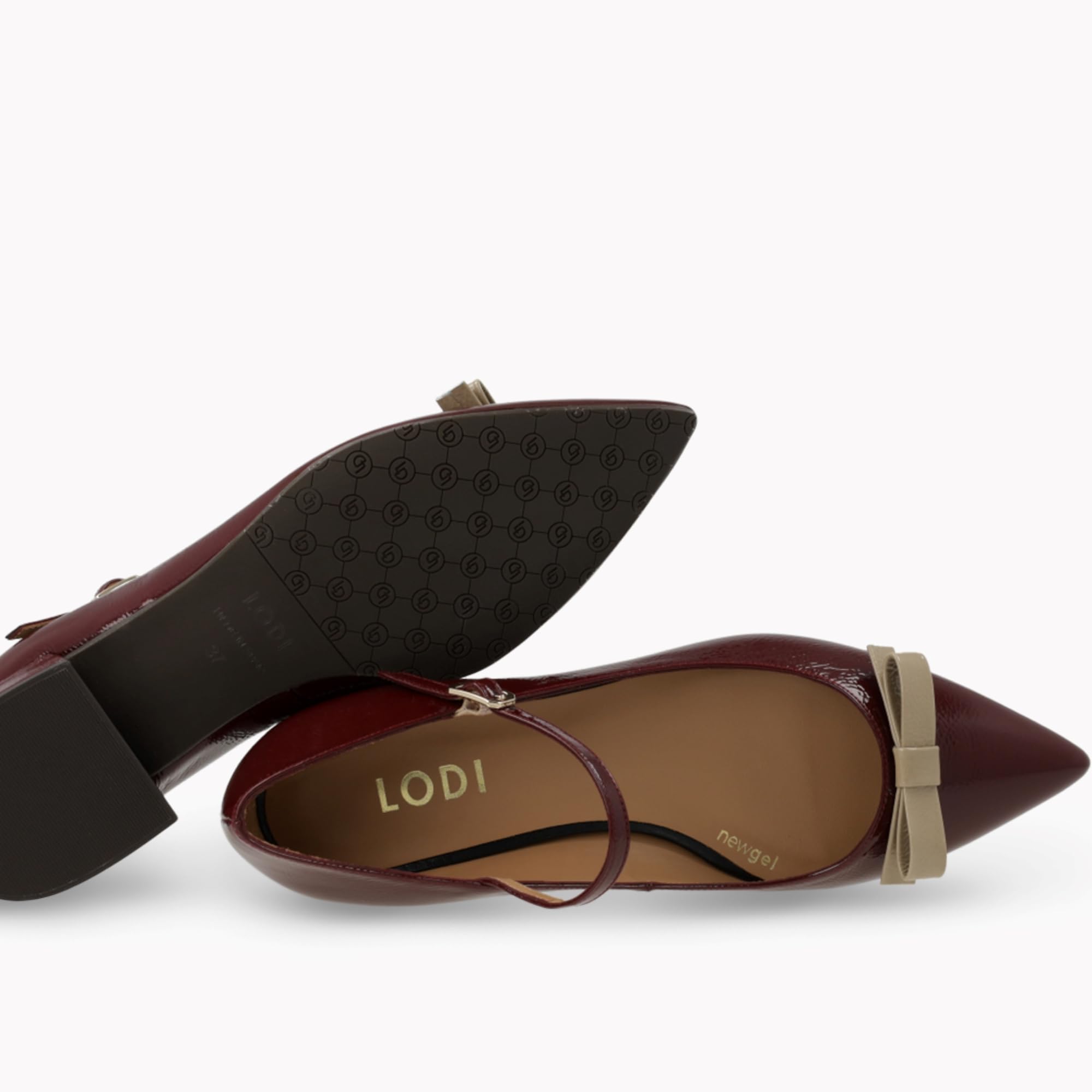 Lodi Amilcar ballerines bordeaux cuir