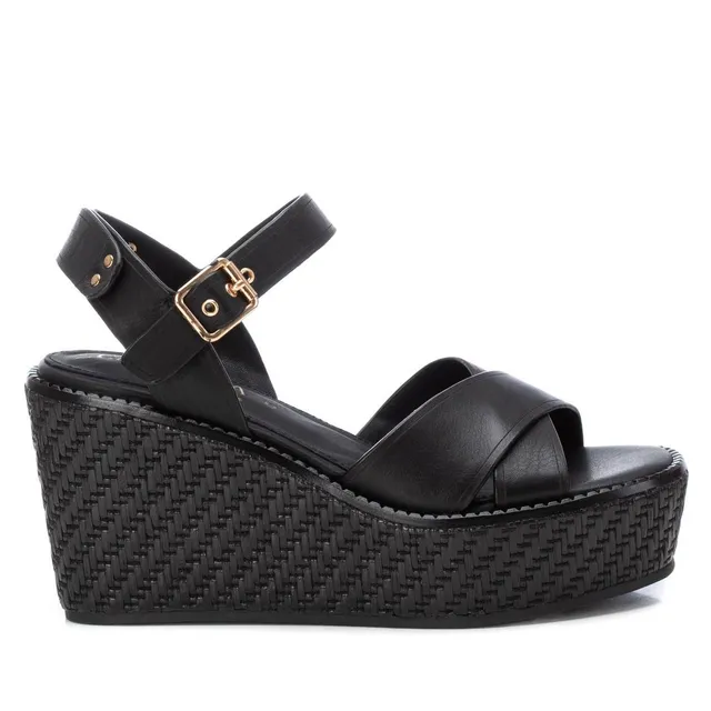 Carmela 16138704 sandales compensées noires cuir