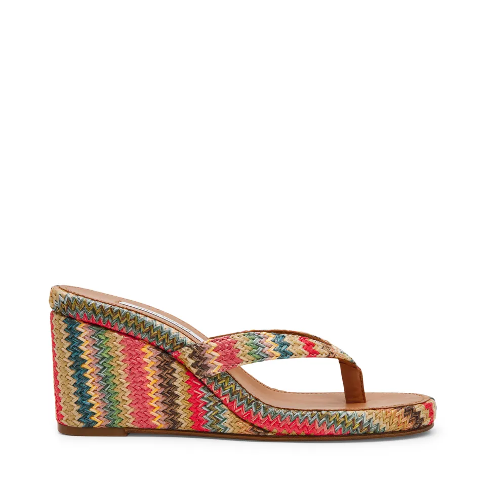 Steve Madden Playing sandales compensées multicolore toile