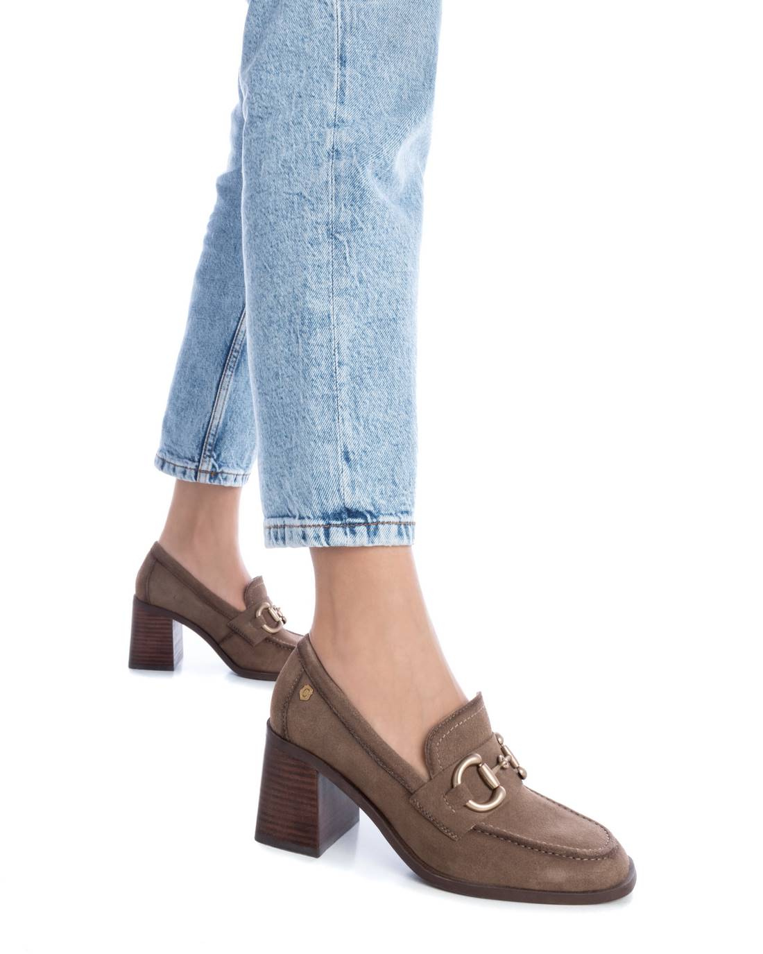 Carmela 16113803 mocassin femme marron serraje talon 7 cm