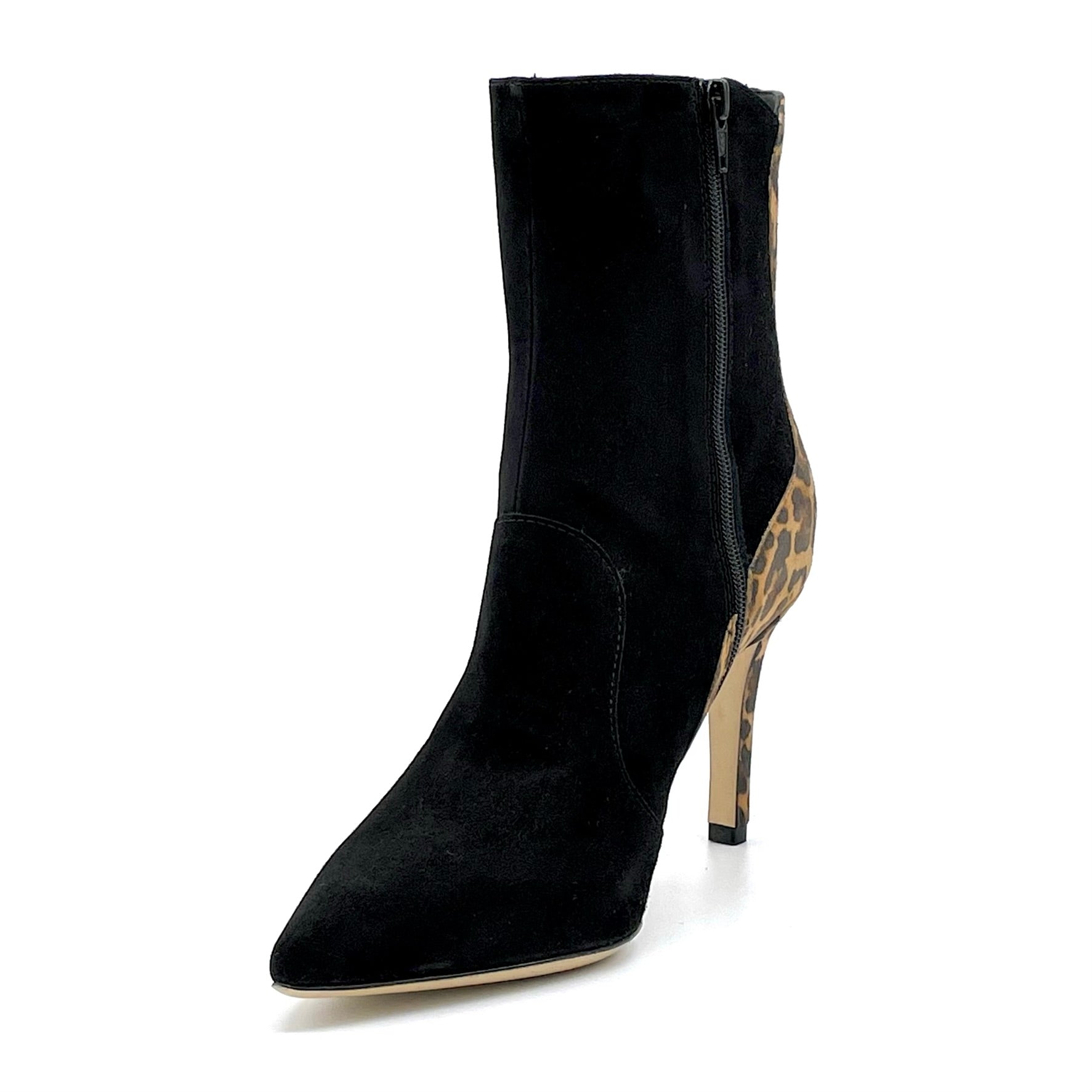 ELATA 52561 bottines daim noir imprimé talon 8,5 cm