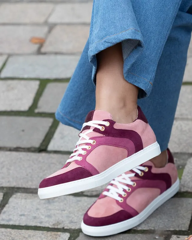 Dessine Moi Un Soulier Oscar Velours Rose Pivoine baskets blush