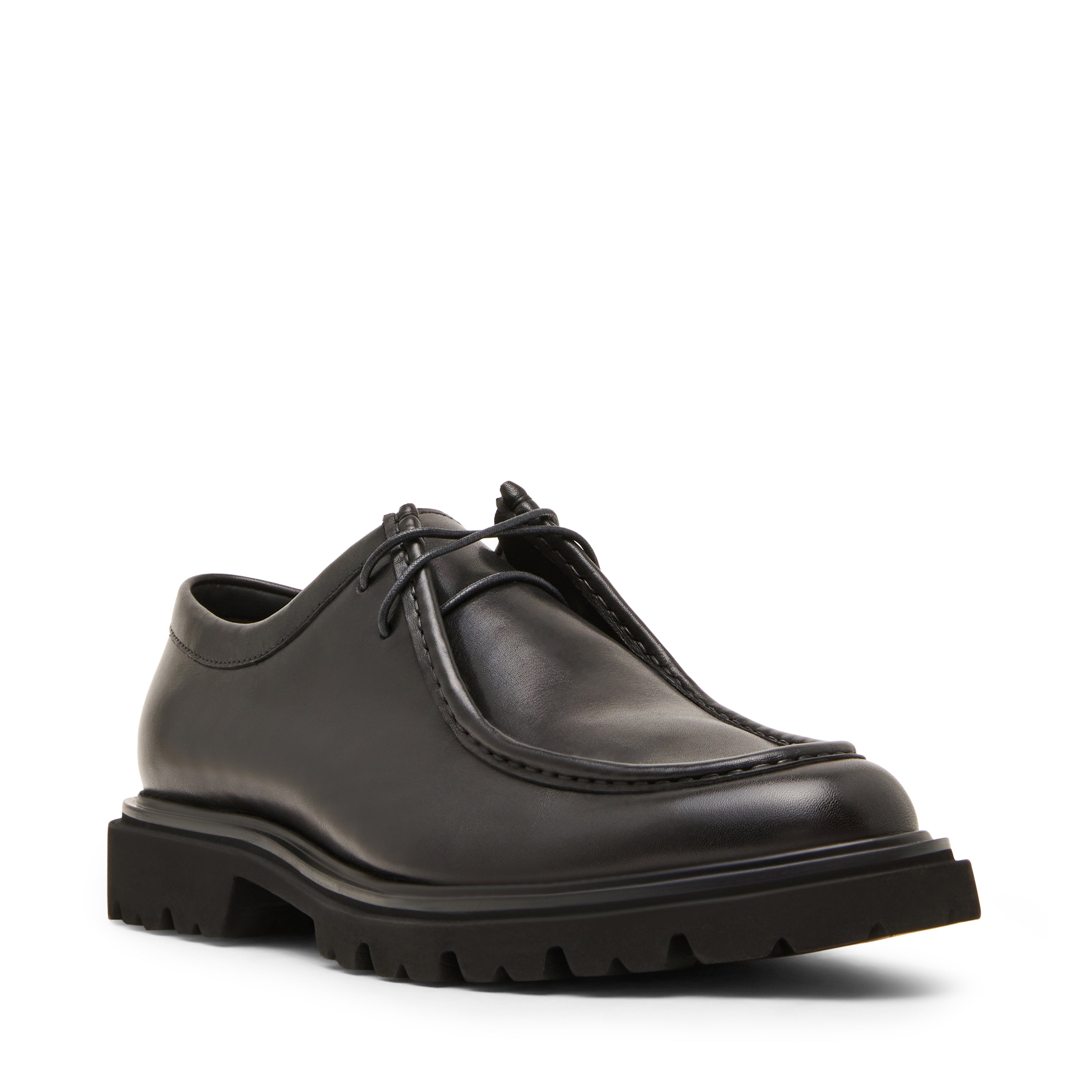 Steve Madden Honus Flat Shoe plates cuir noir