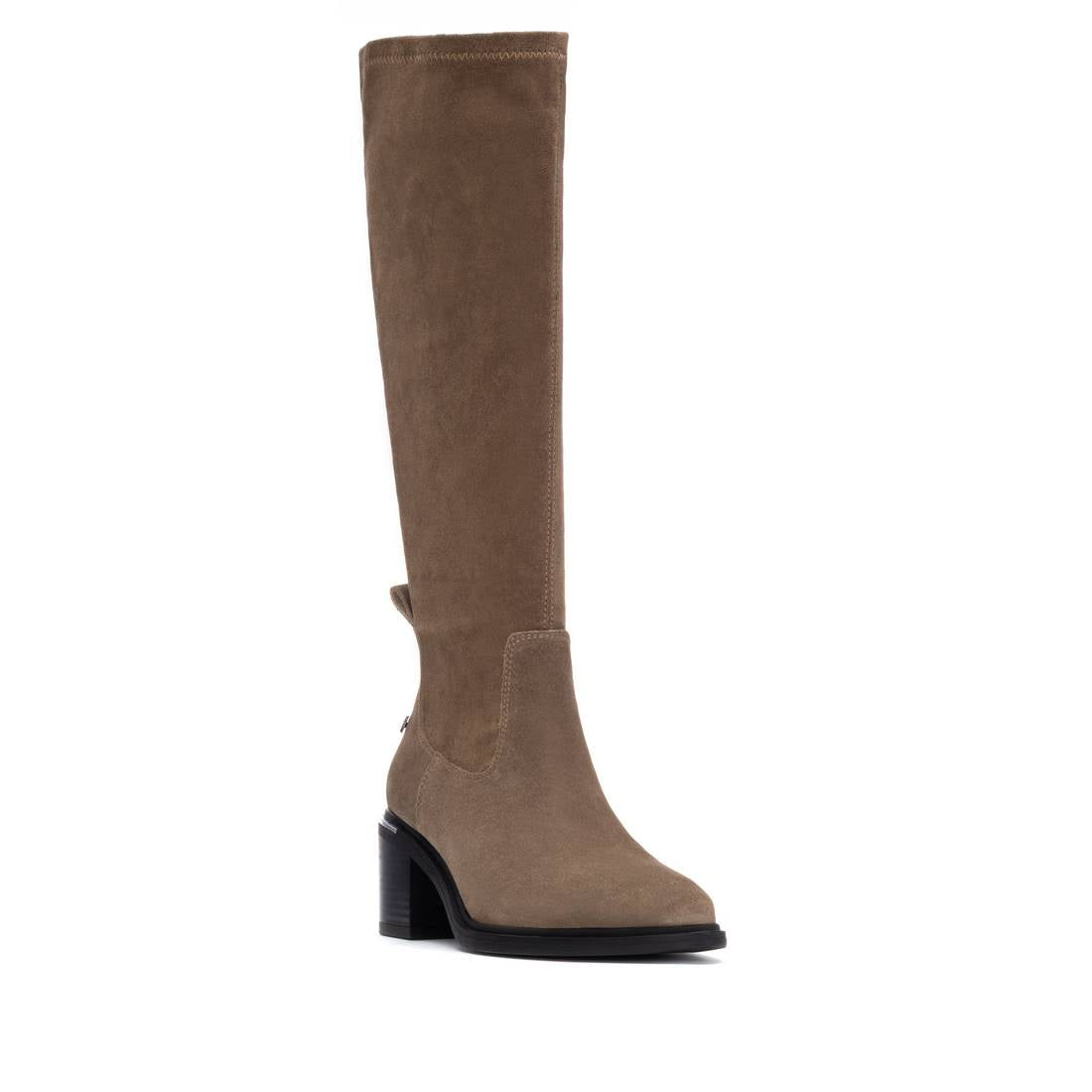 Carmela 16264601 bottes suède taupe talon moyen