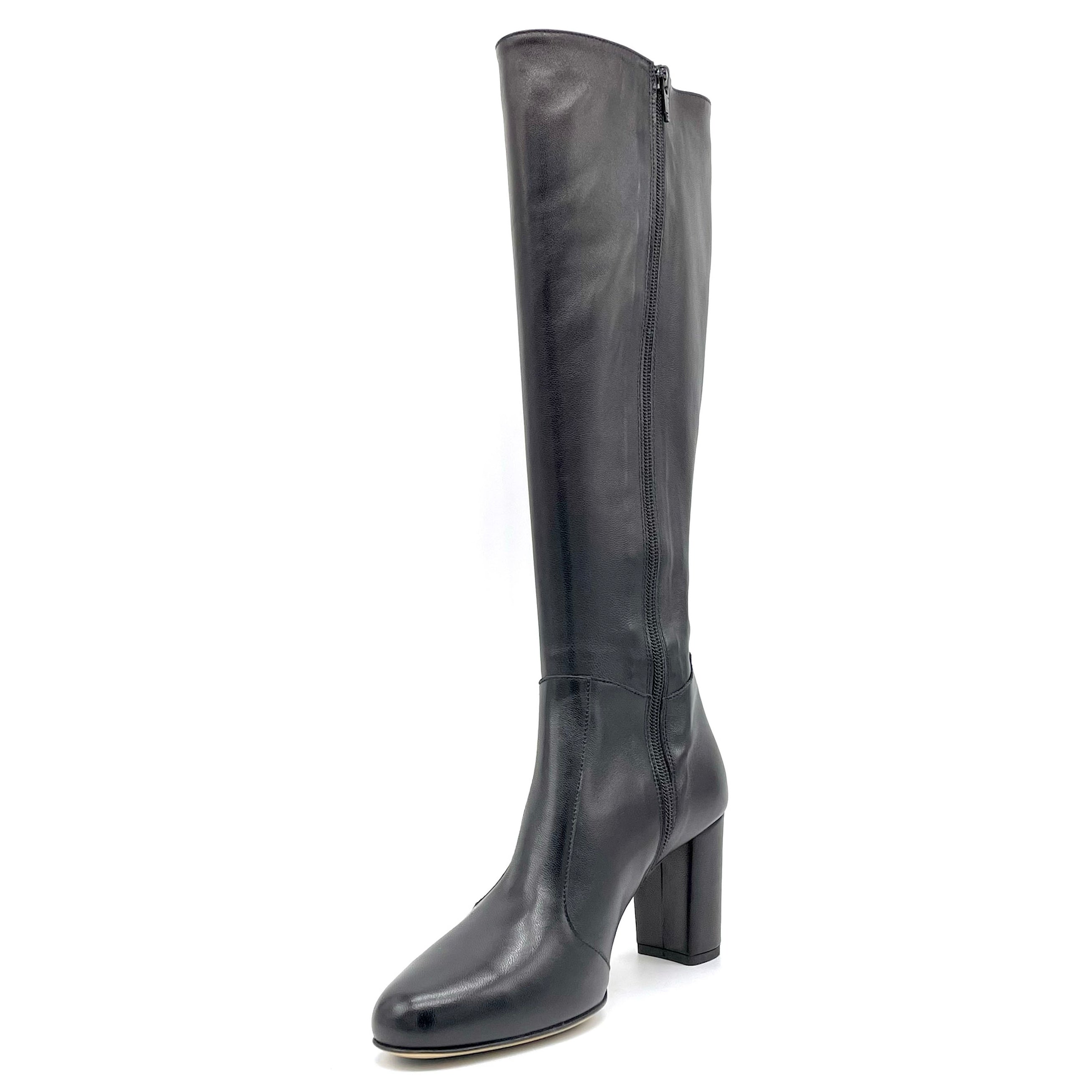 ELATA 56552 botte cuir noir talon 7,5 cm