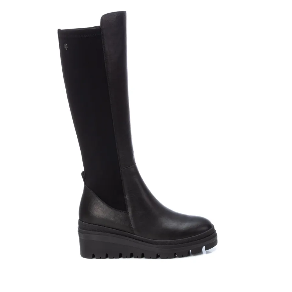 Carmela 16023001 bottine femme noire cuir compensée 6 cm