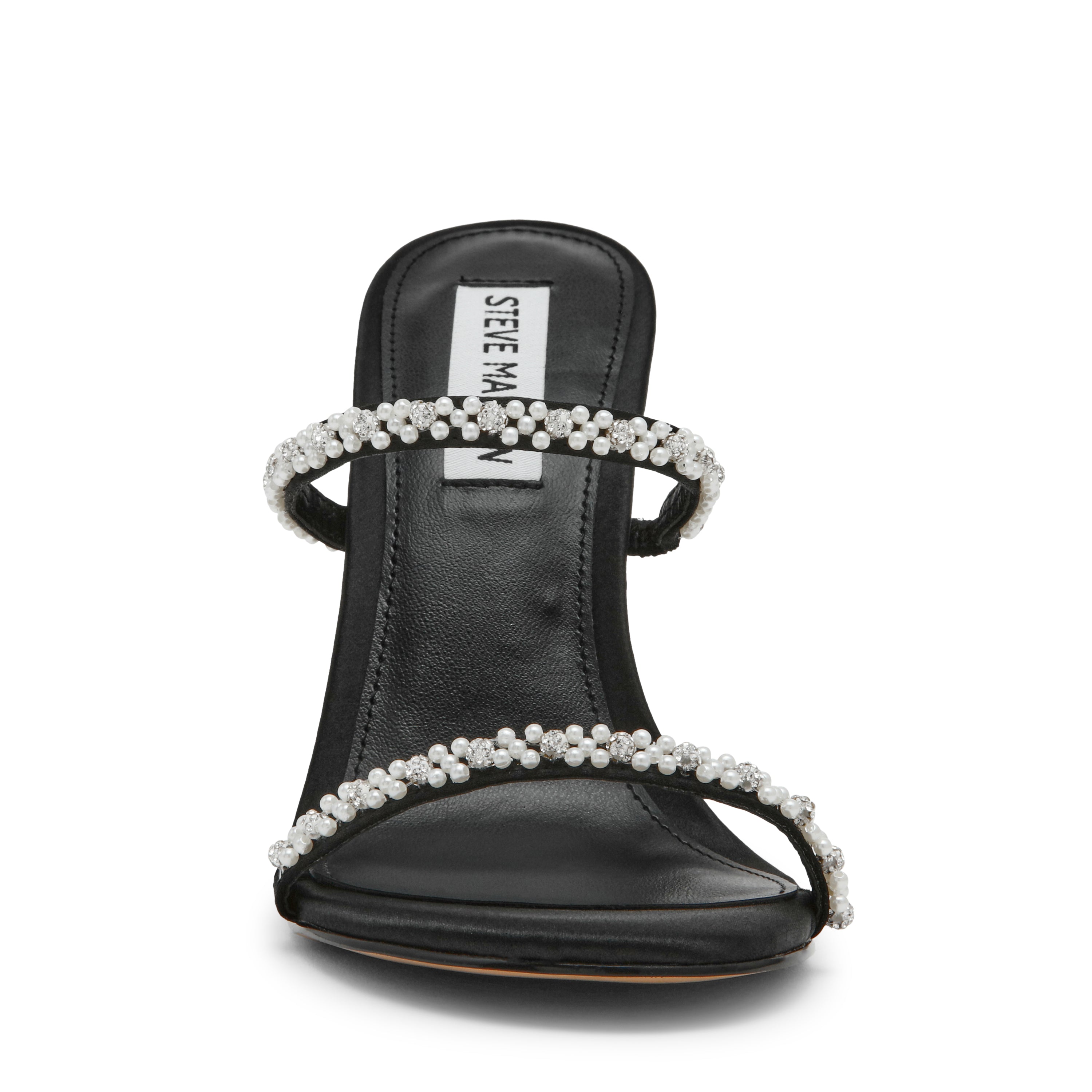 Steve Madden Bethani sandale noir satin talon 10 cm