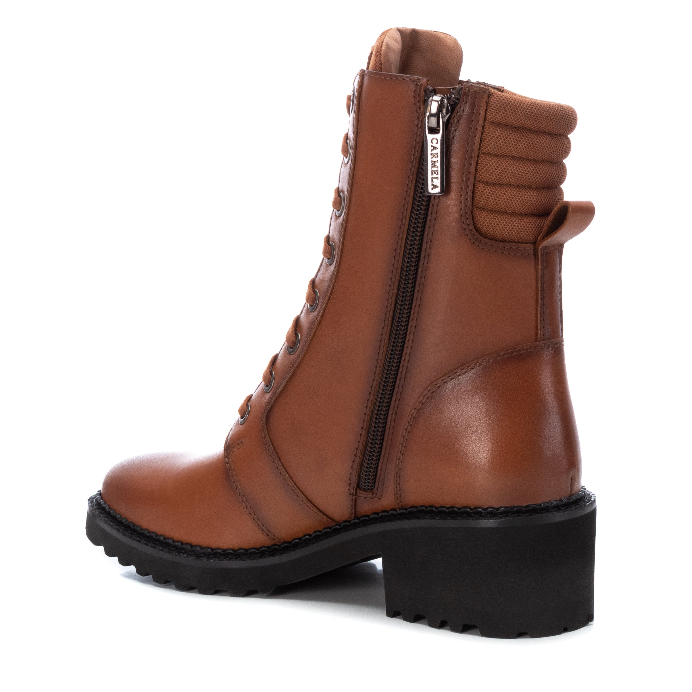 Carmela 16003602 bottine femme cuir marron militaire