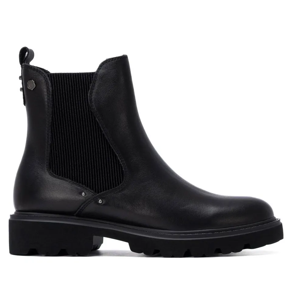 Carmela 16433801 bottines cuir noir talon bas