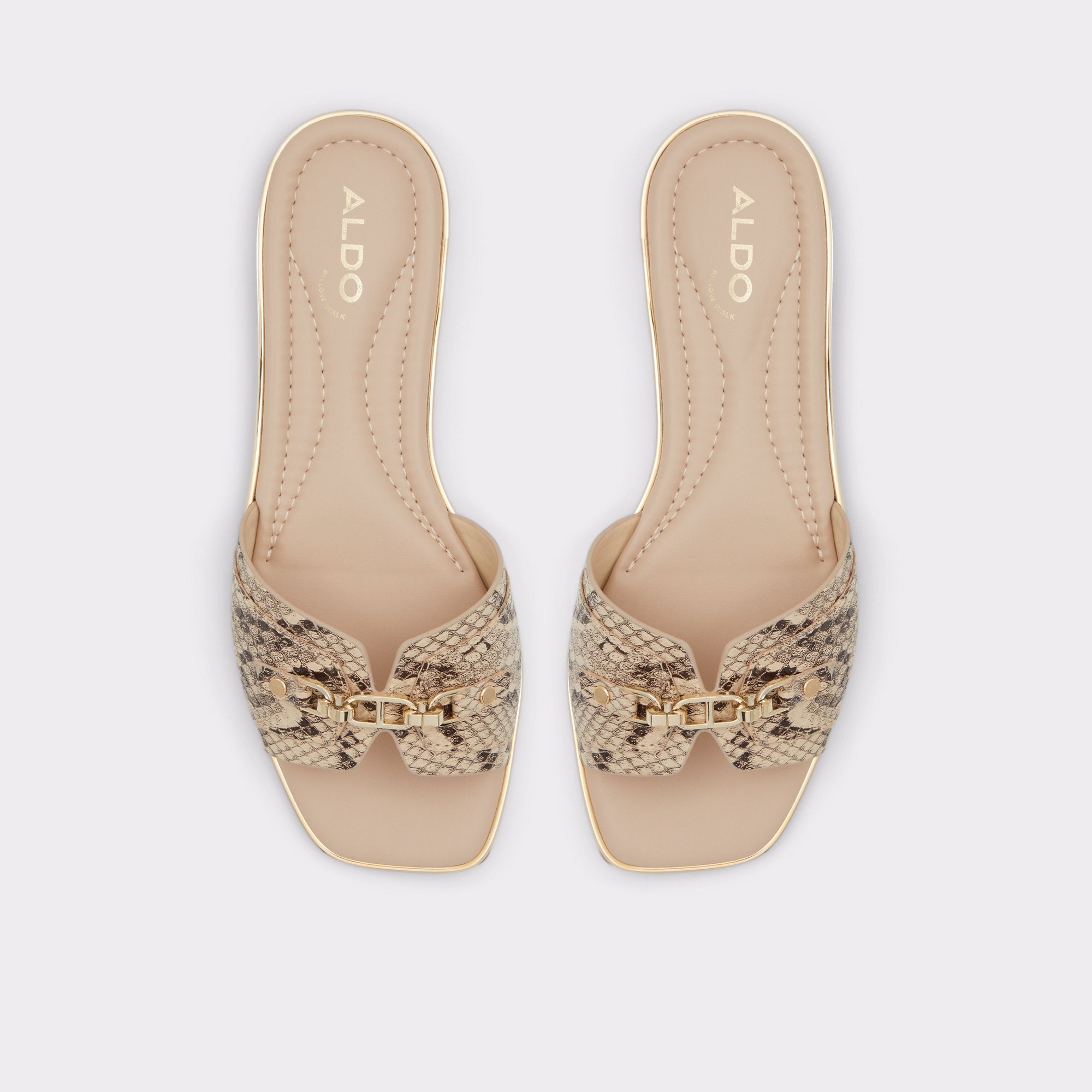 ALDO Jeannie sandales slides beige confort