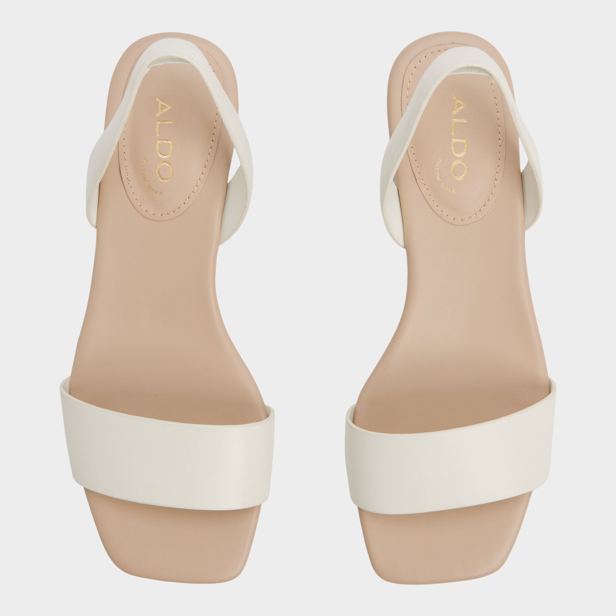 Aldo Dorenna sandales bride arrière petit talon blanc