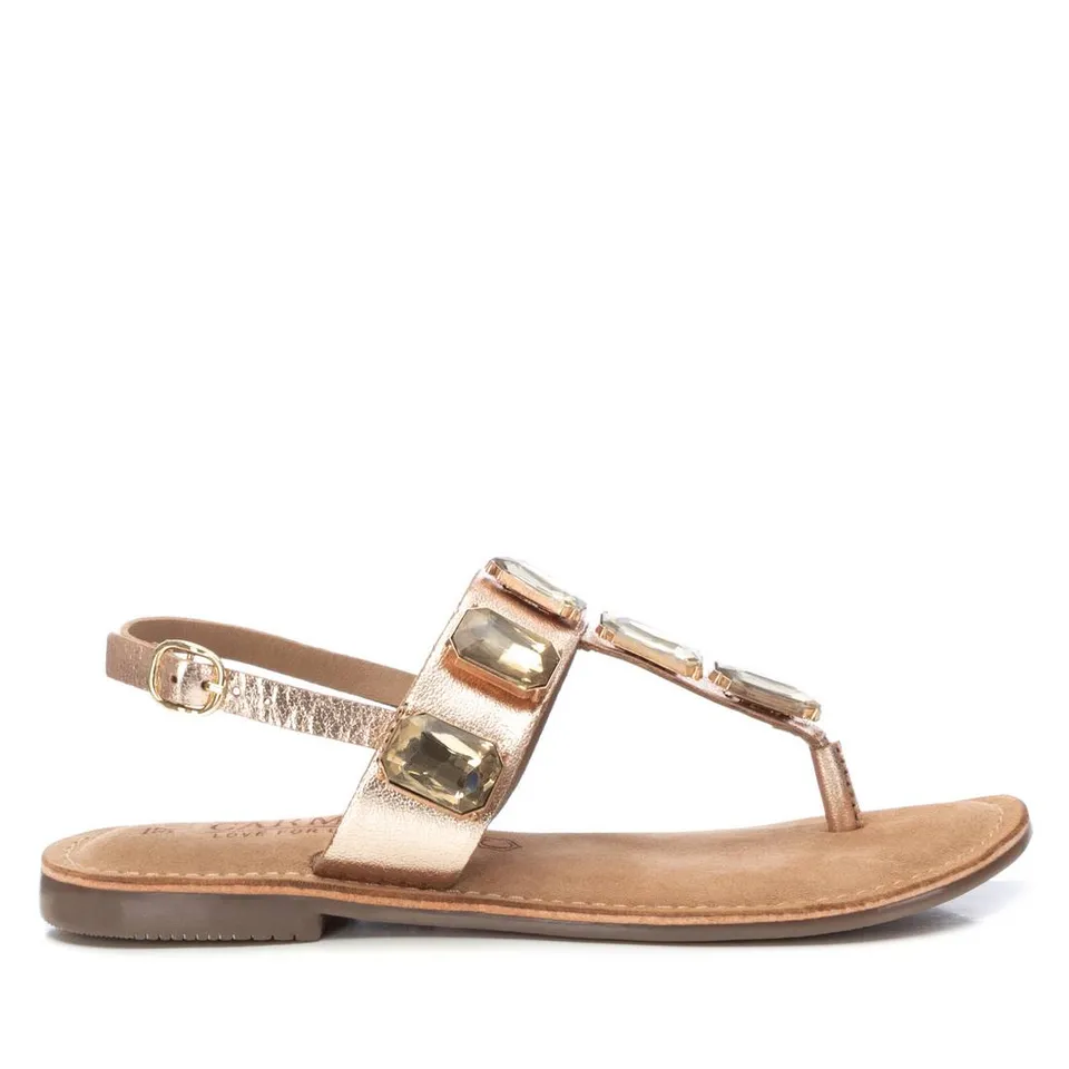 Carmela 16164401 sandales femme cuir doré plat