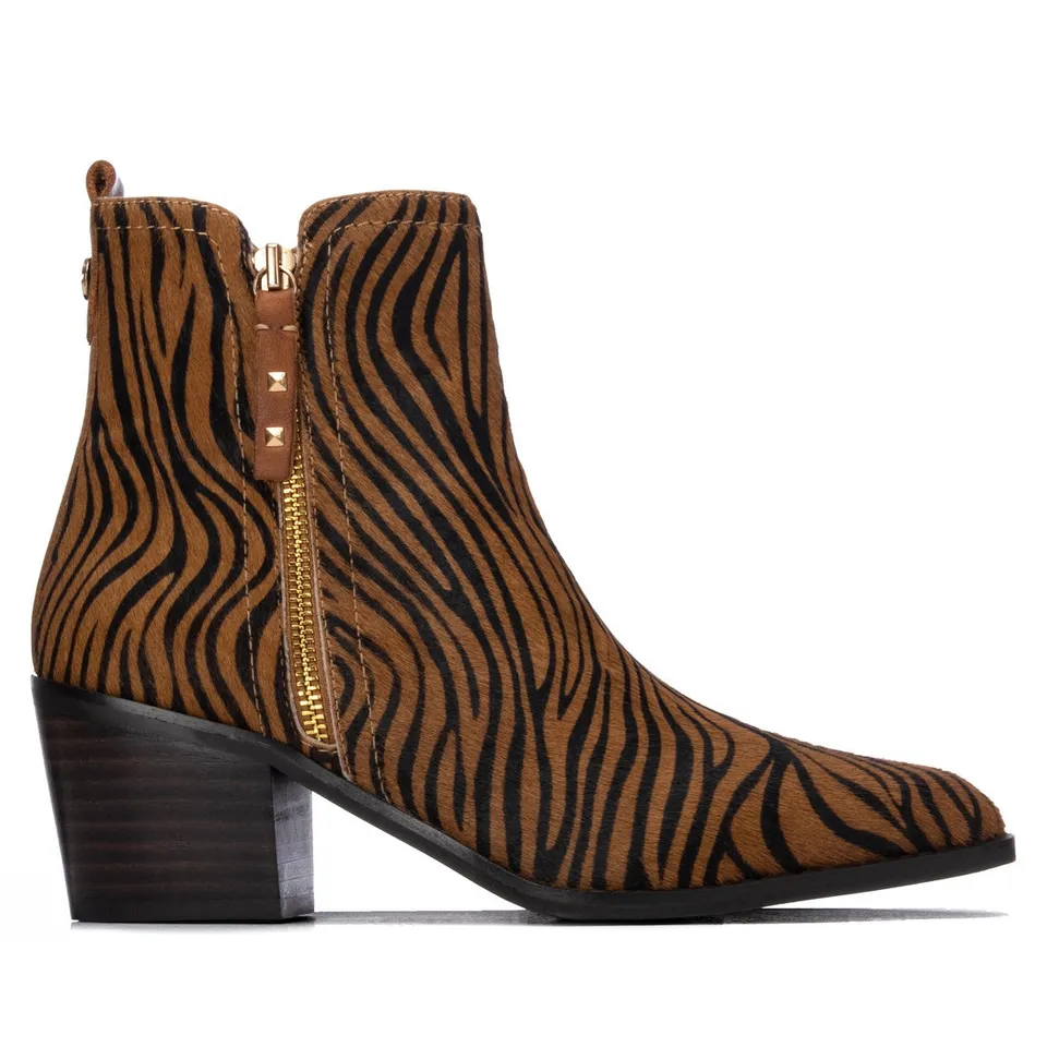 Carmela 16438603 bottines cuir camel animal talon
