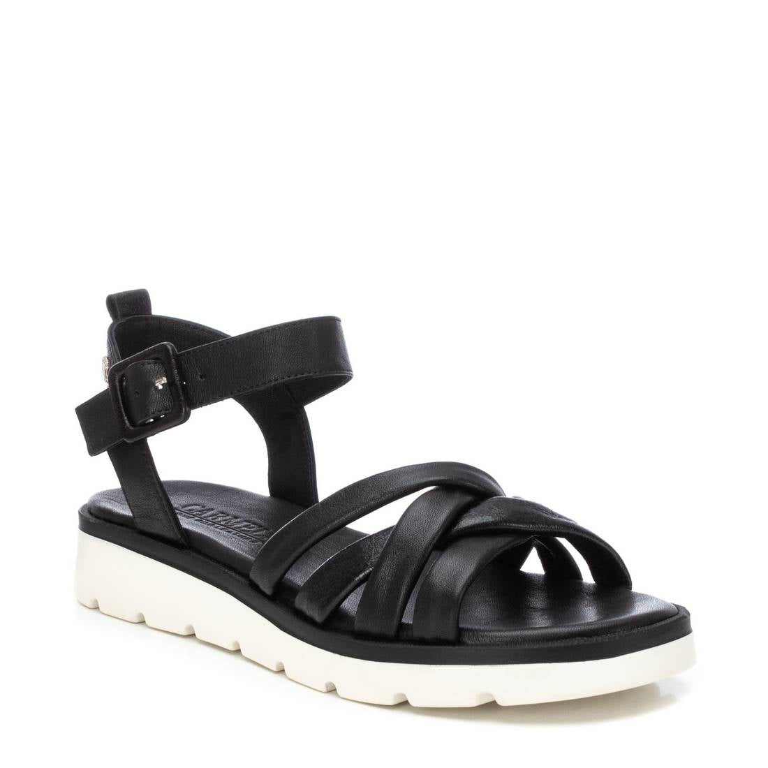 Carmela 16155704 sandales cuir noir multi-brides