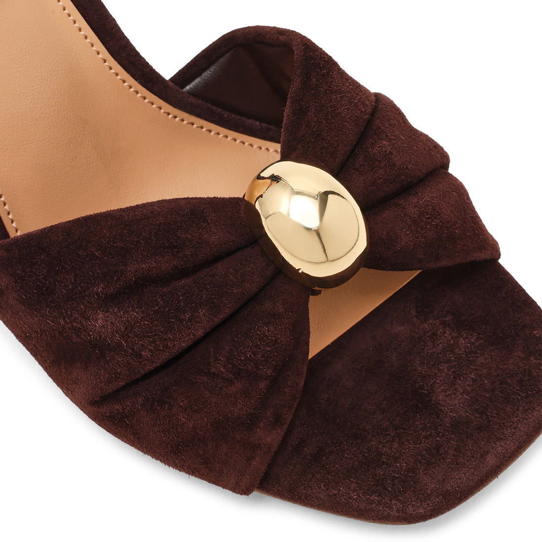 Steve Madden Meladi Sandal sandales daim chocolat talon 7 cm