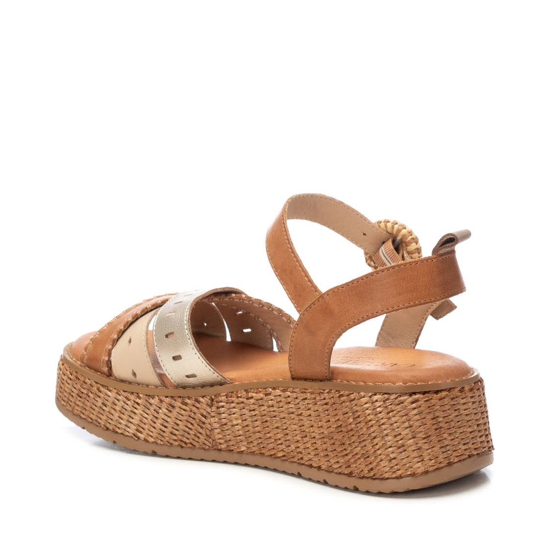 Carmela 16235201 sandale compensée cuir camel