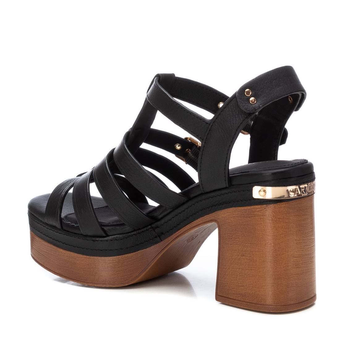 Carmela 16138104 sandales cuir noir talon 10cm