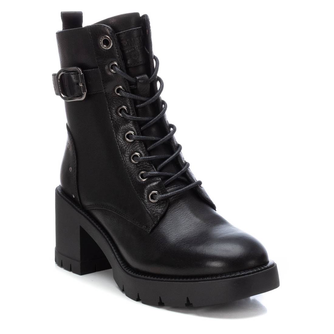 Carmela 16190101 bottines femme cuir noir semelle épaisse