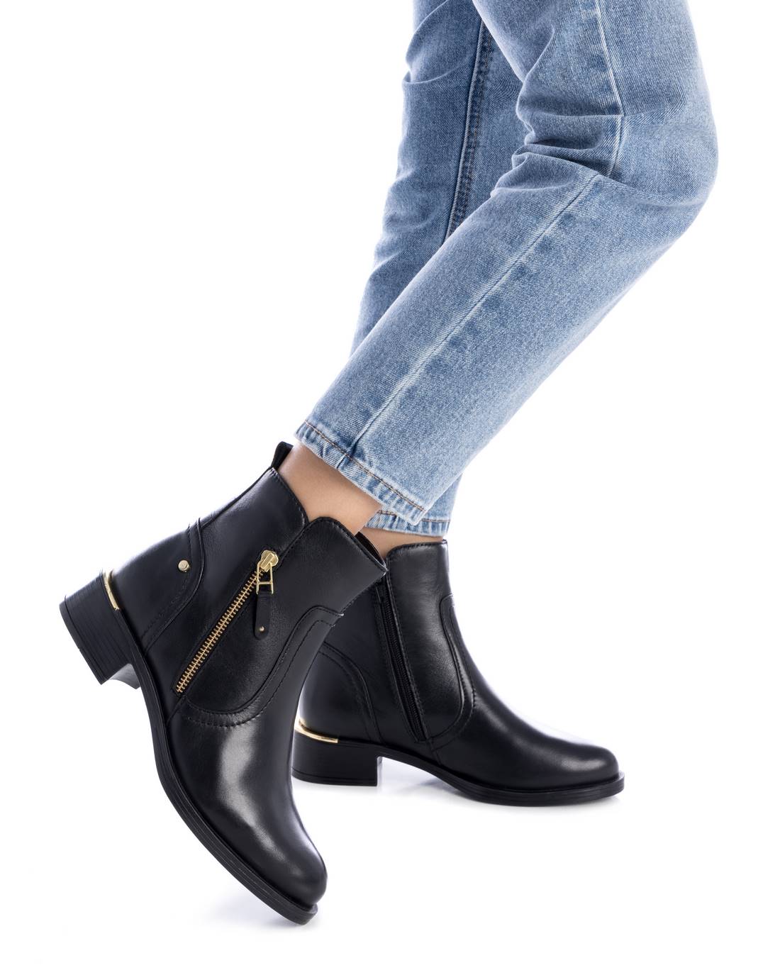 Carmela 16201702 bottine cuir noir talon 4 cm