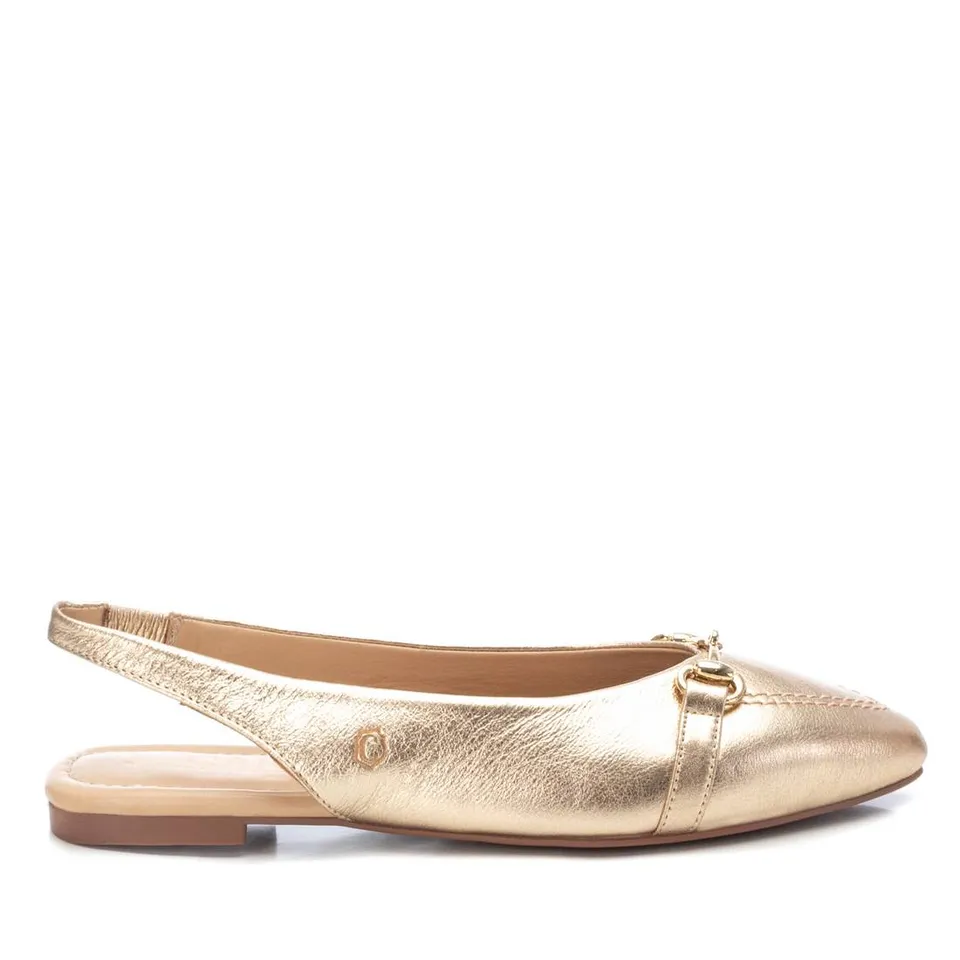 Carmela 16073306 ballerines cuir doré talon plat