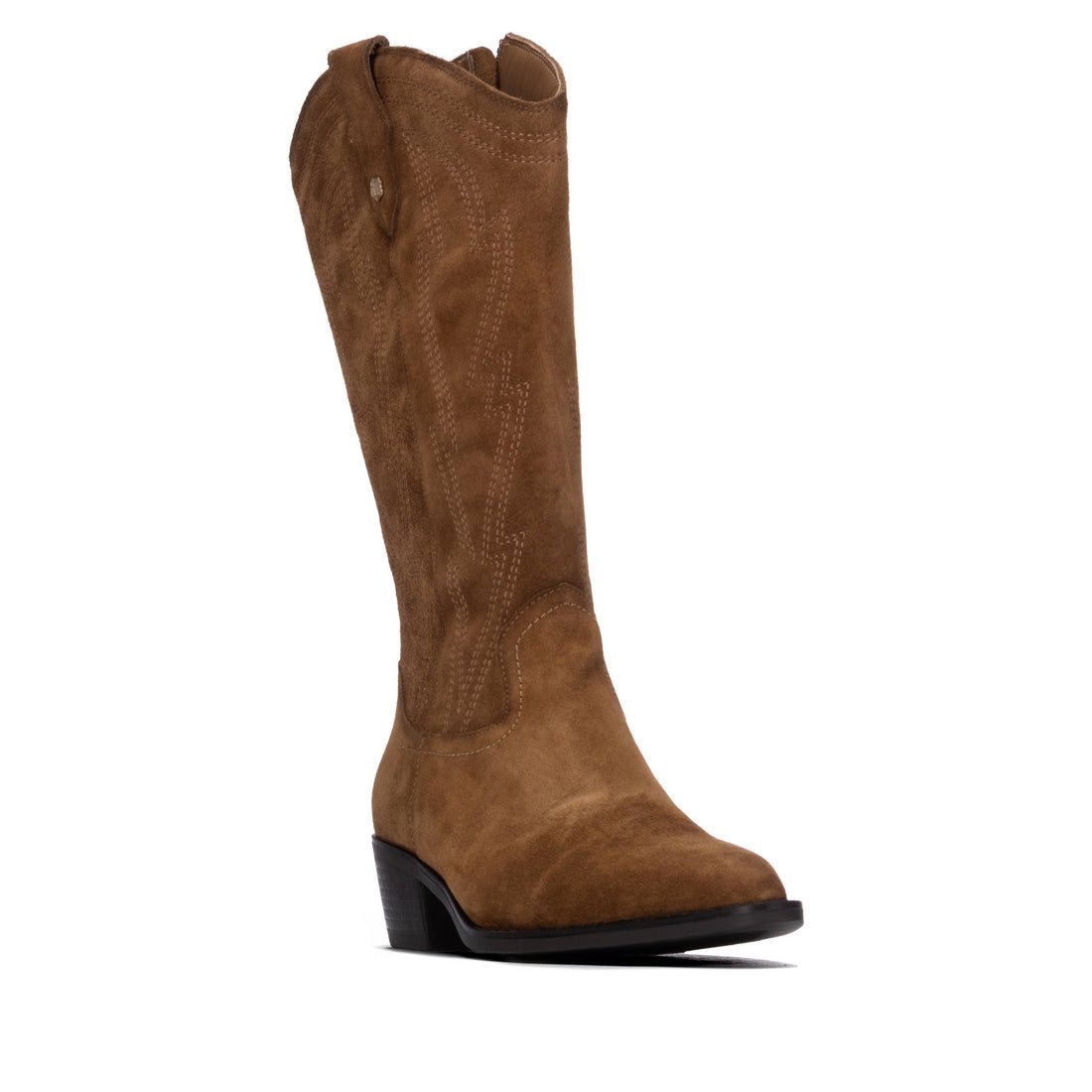 Carmela 16438102 bottes cuir camel talon femme zip