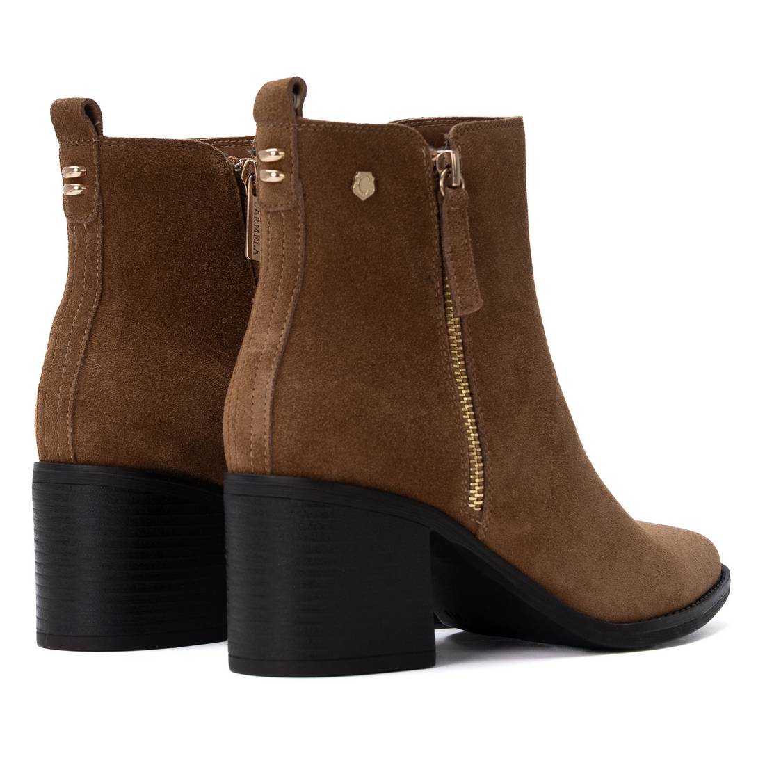 Carmela 16425704 bottines à talon camel cuir
