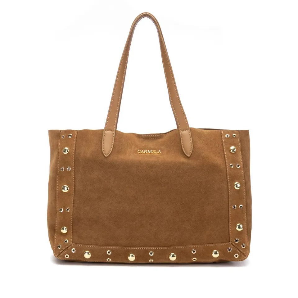 Carmela 18621201 sac épaule camel suède 43 cm
