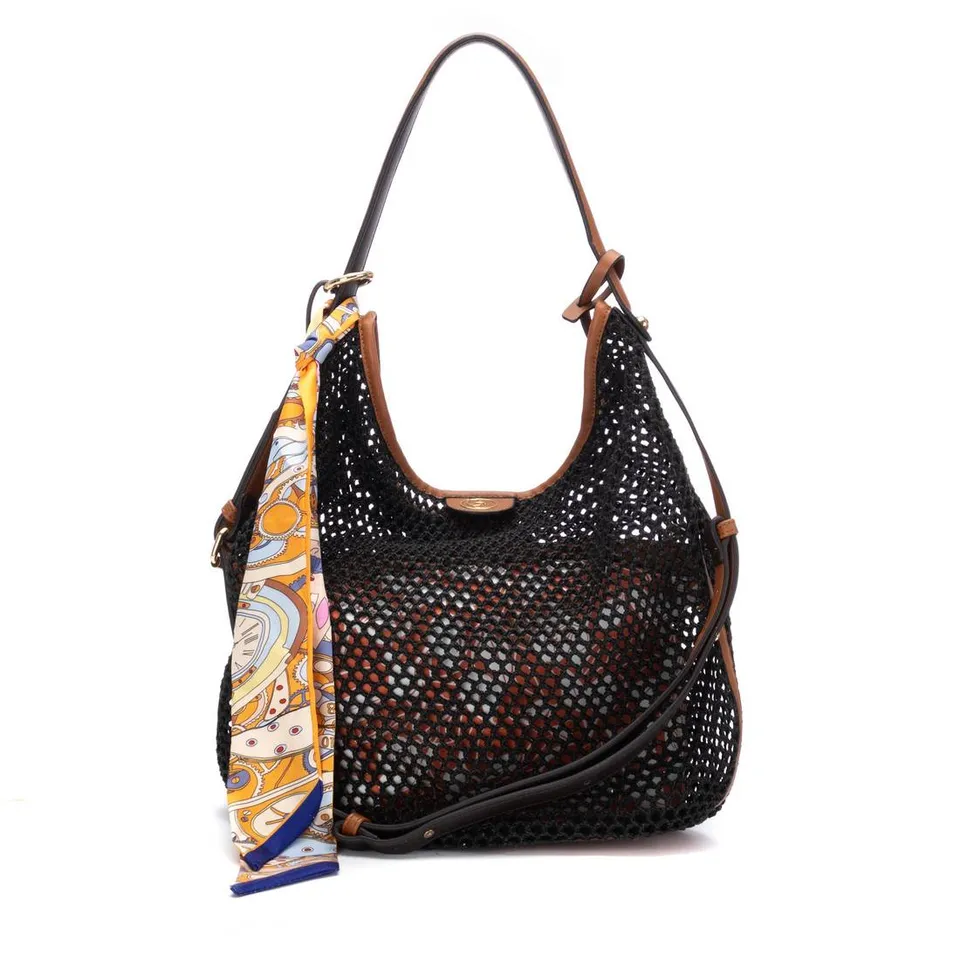 Carmela 18622203 sac femme noir imitation rafia