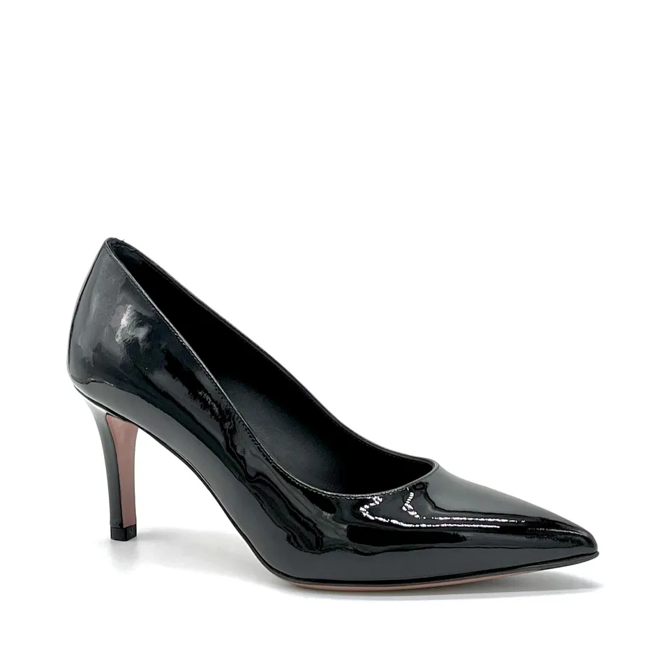 ELATA 52554 escarpins vernis noirs talon 7,5 cm