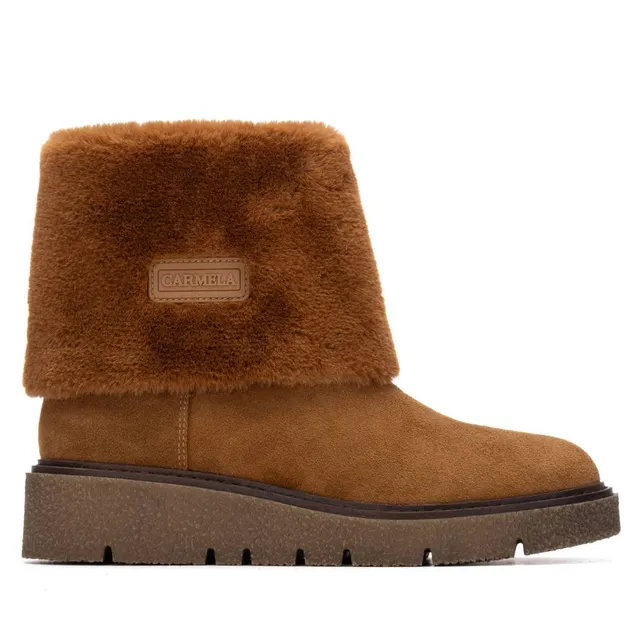 Carmela 16267101 bottines femme camel plates fourrées