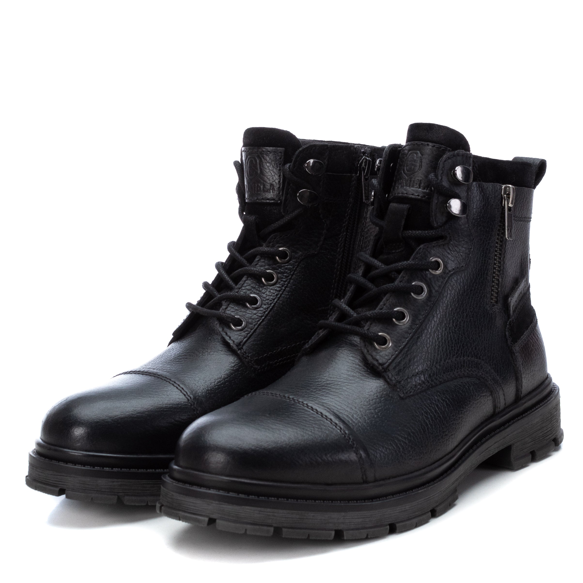 Carmela 16035002 bottines homme noir cuir
